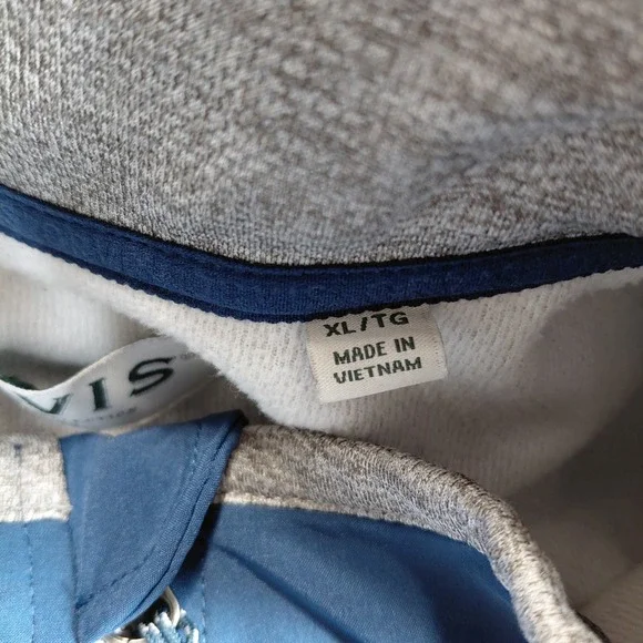 Orvis Full Zip Jacket Heather Gray Blue Bonded Mesh Classic Collection Mens XL - Picture 4 of 9